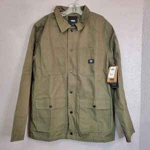 Vans Drill Chore Coat Lined Invisible Hood Men Size Large